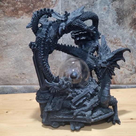 Dark Dragons of the Earth with Plasma Ball Statue - Picture 14 of 14